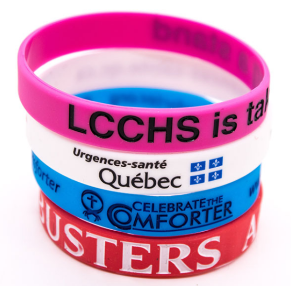 ST-SILICONEWBDI Silicone Wristband with Debossed Filled in Ink