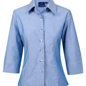 ST-BSO4 Chambray Ladies 3/4 Shirt