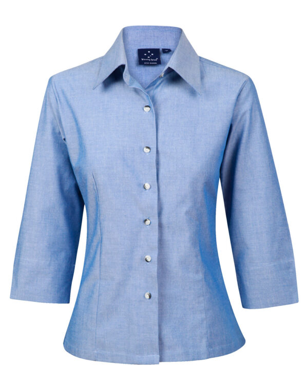 ST-BSO4 Chambray Ladies 3/4 Shirt